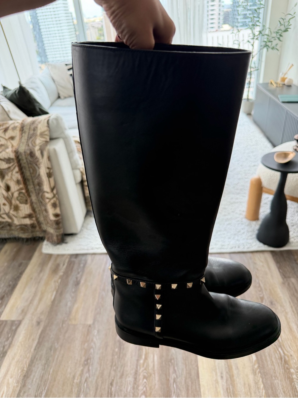 Valentino Rockstud Riding Boots - size 37